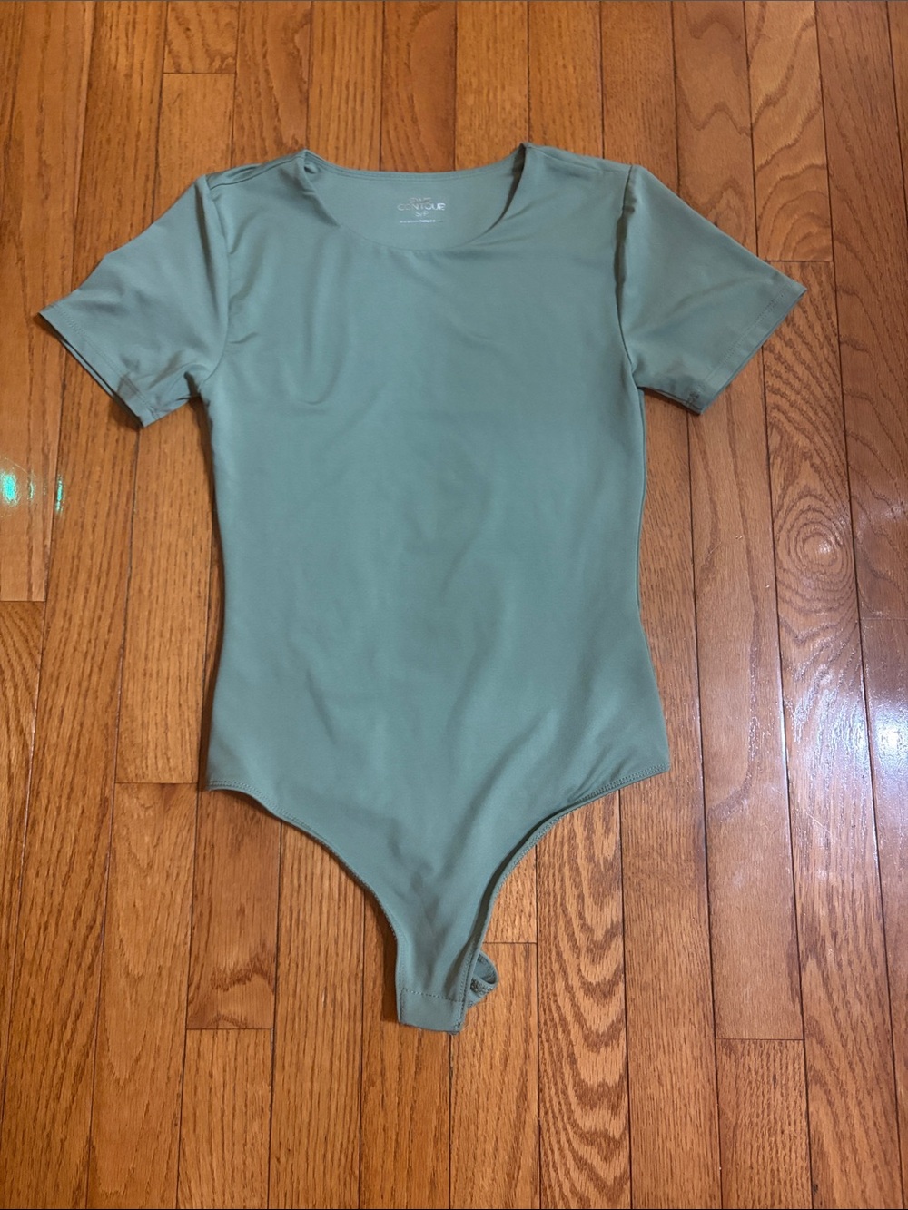 Olive Short Sleeve Crewneck Bodysuit